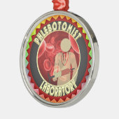 PHLEBOTOMIST BLOED LOGO METALEN ORNAMENT (Links)