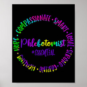 Phlebotomist Caring Sterk Essential Smart Royal Poster