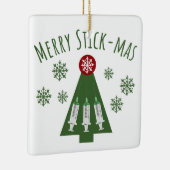 Phlebotomist Cute Green-kerstboom Keramisch Ornament (Rechts)