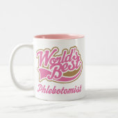 Phlebotomist Gift Tweekleurige Koffiemok (Links)