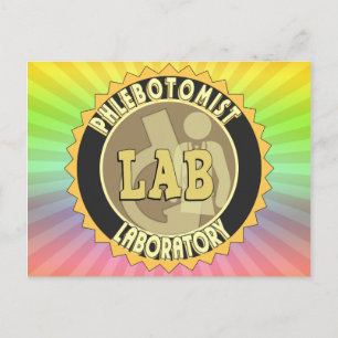 PHLEBOTOMIST LABORATORY BADGE LOGO BRIEFKAART