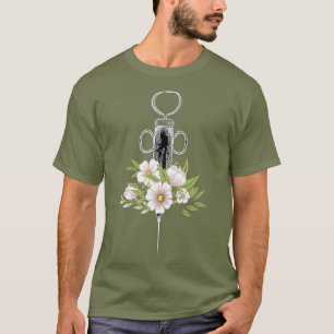 Phlebotomist Life Injectie Flebotomie Flowers T-shirt