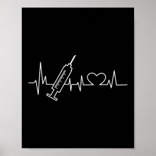 Phlebotomist Phlebotomie Phlebotomist Heartbeat Poster