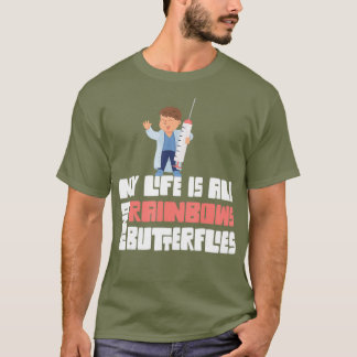 Phlebotomist Phlebotomie Rainbogen en Butterflies T-shirt
