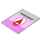 Phlebotomist Pink Chevron Bloed Drop Notitieboek (Linkerzijde)