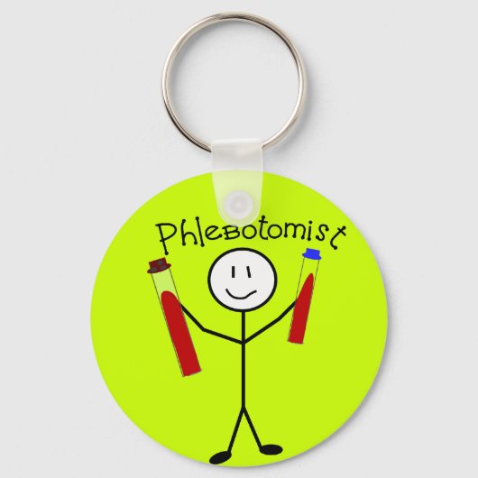 Phlebotomist Stick Person Sleutelhanger (Voorkant)