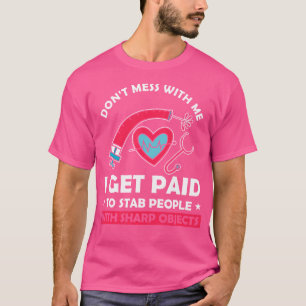 Phlebotomist Syringe Phlebotomy Doctor Blood Nurse T-shirt