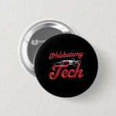 Phlebotomist Tech Technician Phlebotomy Tech Ronde Button 5,7 Cm (Voorkant /achterkant)