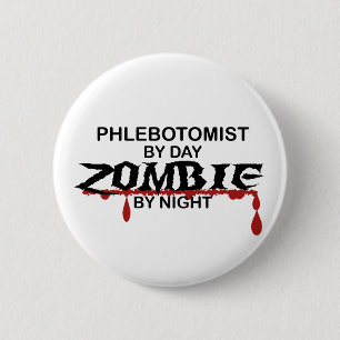 Phlebotomist Zombie Ronde Button 5,7 Cm