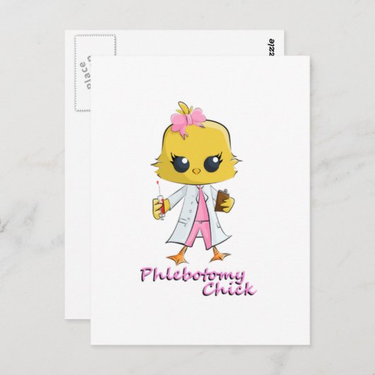 Phlebotomy Chick Briefkaart (Voorkant / Achterkant)