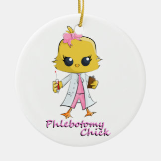 Phlebotomy Chick Keramisch Ornament