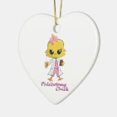 Phlebotomy Chick Keramisch Ornament (Links)