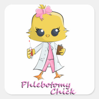Phlebotomy Chick Vierkante Sticker