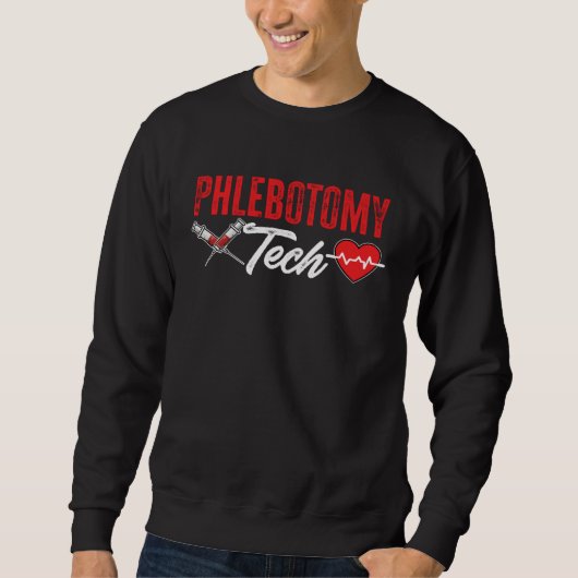 Phlebotomy Tech Phlebotomist Blood Technician Trui (Voorkant)