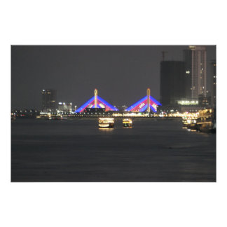 Phnom Penh By Night Foto Afdruk