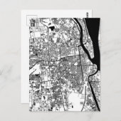 Phnom Penh Cambodia City Map Briefkaart (Voorkant / Achterkant)