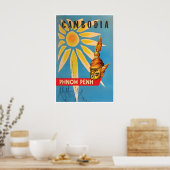 Phnom Penh Cambodja Reisposter Aziatische Print Th (Keuken)