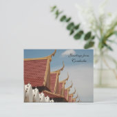 phnom penh daken briefkaart (Staand voorkant)