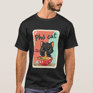 Pho Cat Noedelkom Foodie Aziatische Keuken Kunst T-shirt