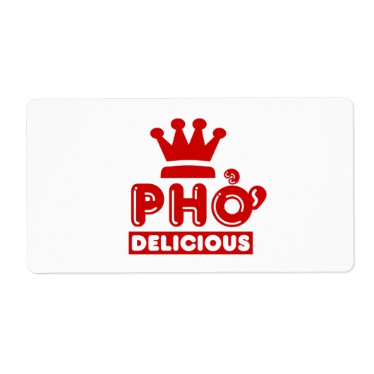 Pho King Delicious Etiket (Voorkant)