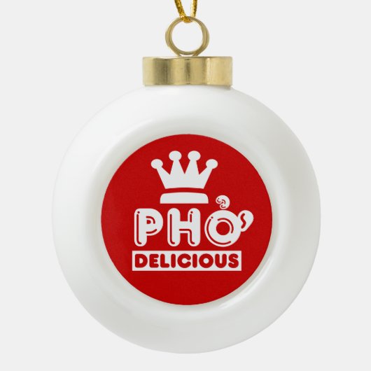 Pho King Delicious Keramische Bal Ornament (Voorkant)