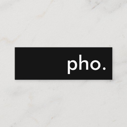 pho. mini visitekaartje (Voorkant)