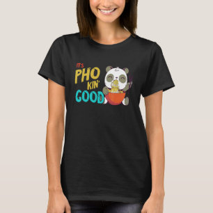 Pho Noedelsoep Panda Pho Kom Aziatisch Eten Raman T-shirt