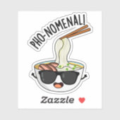 Pho-nomenal Funny Pho Soup Pun Sticker (Vel)