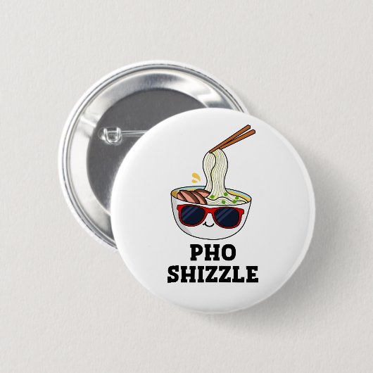 Pho Shizzle Funny Noodle Ronde Button 5,7 Cm (Voorkant /achterkant)