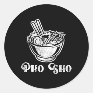Pho Sho Noodle Soep Vietnam Vietnamese keuken Pun Ronde Sticker