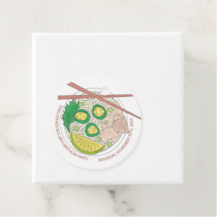 Pho Sho. Vietnamese soep Funny Birthday Party Bedankjes Labels