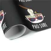 Pho Sure Funny Pho Soup Noodle Pun Dark BG Cadeaupapier (Rol Hoek)