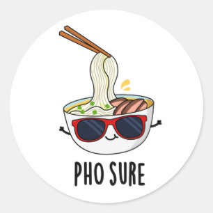 Pho Sure Funny Pho Soup Noodle Pun Ronde Sticker
