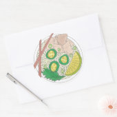 PHO Vietnamese Food Chicken Noodle Soup Chopsticks Ronde Sticker (Envelop)