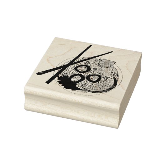 PHO Vietnamese Food Chicken Noodle Soup Chopsticks Rubberstempel (Stempel)