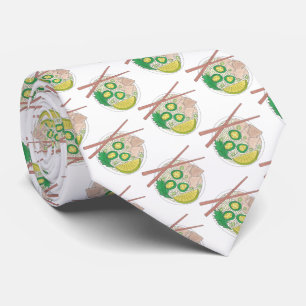 PHO Vietnamese Food Chicken Noodle Soup Chopsticks Stropdas