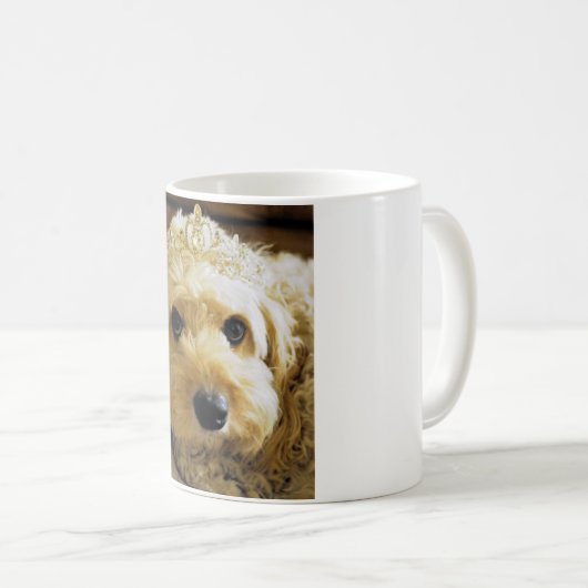 PhoebethePrincess, Cavapoo op Classic White Mok (Voorkant rechts)