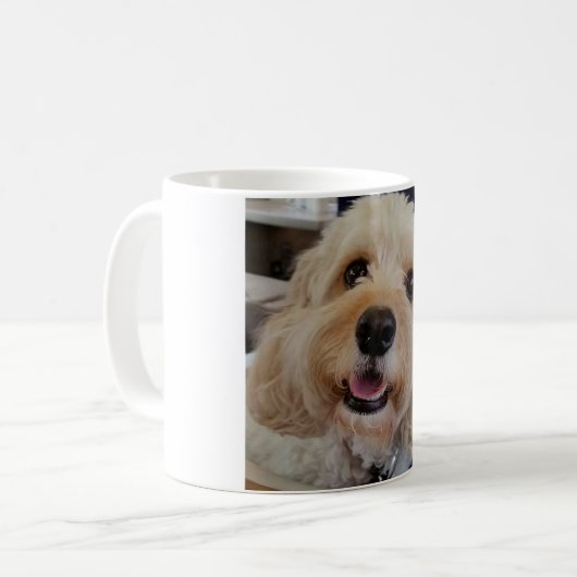 PhoebethePrincess Cavapoo sur une tasse blanche (Devant gauche)
