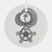 Phoenix 10 jaar glas ornament (Achterkant)