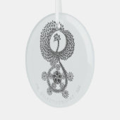 Phoenix 10 jaar glas ornament (Voorkant links)