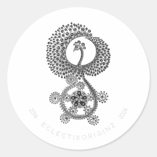 Phoenix 10 jaar ronde sticker (Voorkant)