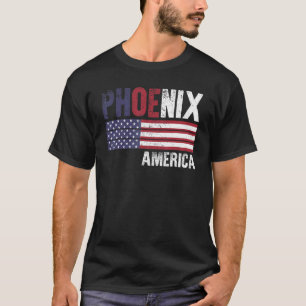 Phoenix Amerika Vlag Amerikaanse Mannen Vrouwen Ki T-shirt