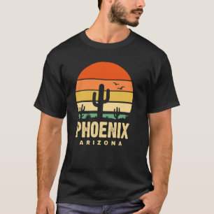 Phoenix Arizona AZ Cactus Desert Mountain Hiking R T-shirt