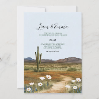 Phoenix Arizona Cactus Destination Wedding Kaart