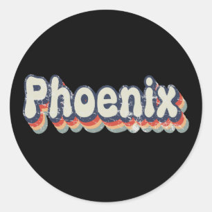 Phoenix Arizona Chrome City Klassieke Kunst Ronde Sticker
