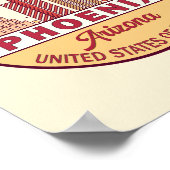Phoenix Arizona City Skyline Emblem Poster (Hoek)