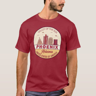 Phoenix Arizona City Skyline Emblem T-shirt
