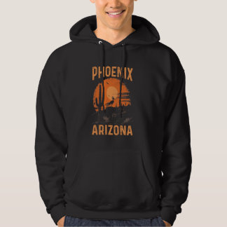 Phoenix Arizona Gestreepte Loopvogel Woestijnsfeer Hoodie