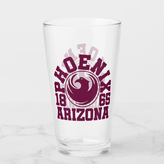 Phoenix, Arizona Glas (Achterkant)