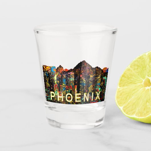 Phoenix, Arizona, graffiti Shot Glass Shot Glas (Voorkant)